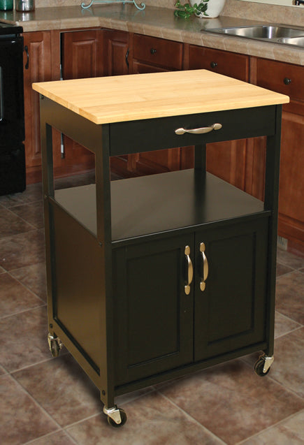 Kitchen Cart With Black Base 23x17