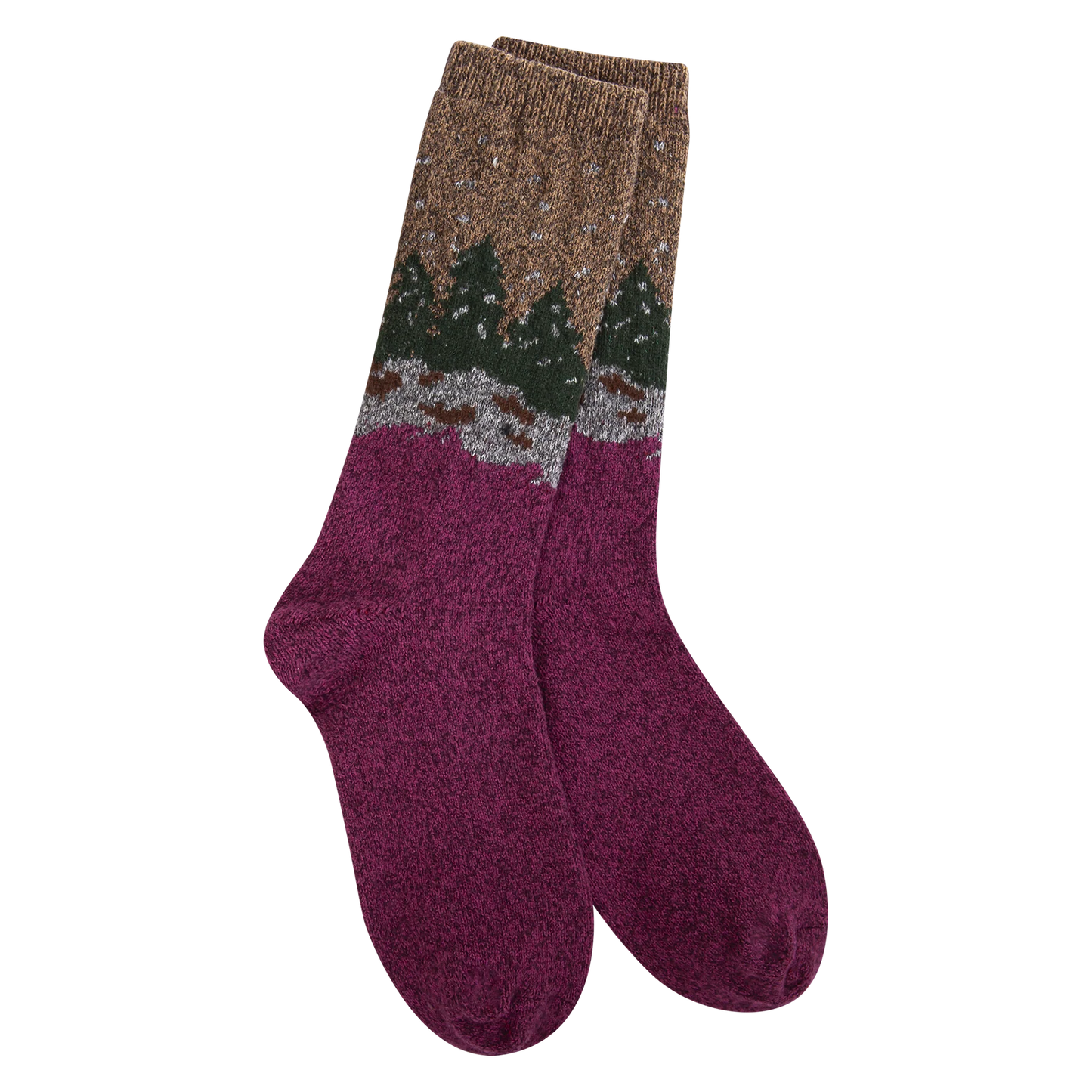 Socks - Holiday Mini Crew OS Cranberry Forest