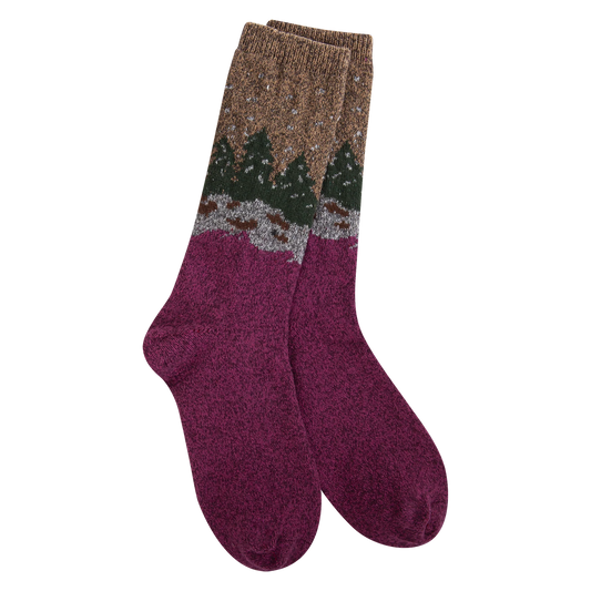 Socks - Holiday Mini Crew OS Cranberry Forest