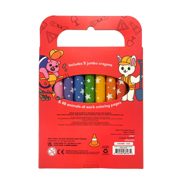 Carry Along! Coloring Book & Crayon Set Work Zone