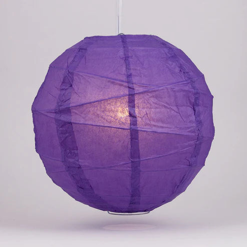 Paper Lantern Irregular Ribbed 16" Color Dark Purple