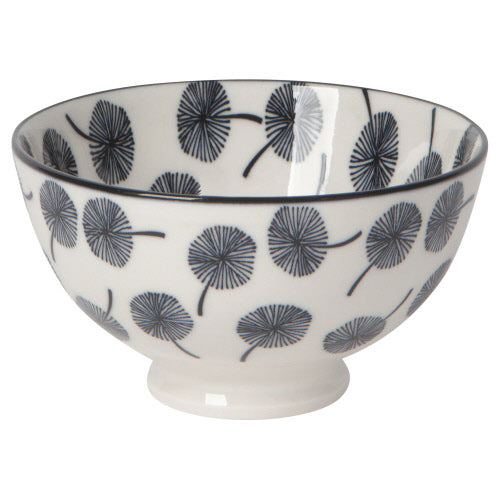 Stamped Pattern Bowl - 4" Gray Dandelion