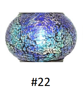 Mosaic Lamp Globe 12" #22 Blue