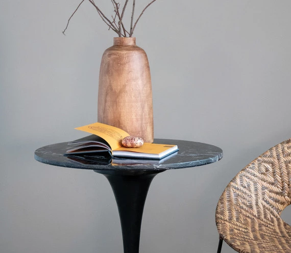 Decorative Soapstone Heart Rose Warm Tones 2.75" Long