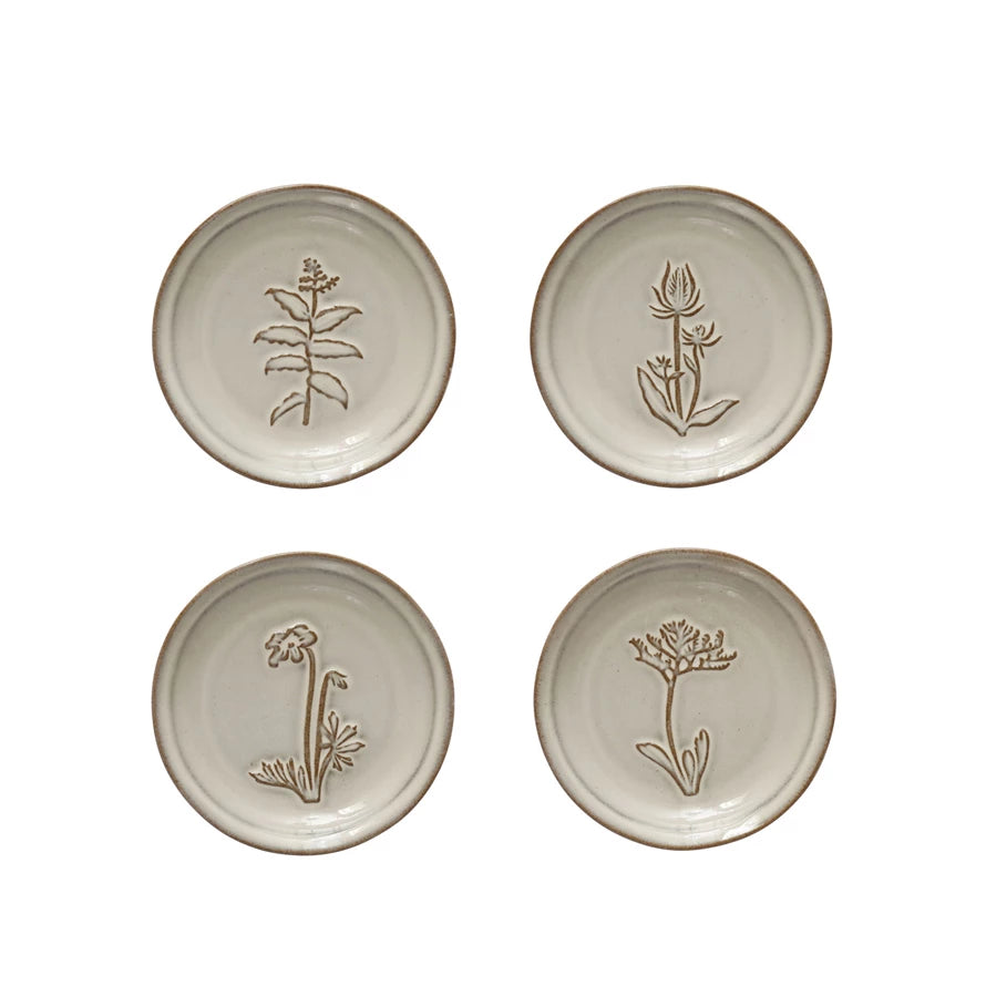 5-1/4"L Stainless Steel & Brass Spoons w/ Flower Handles, Gold Finish (Sold Individually)