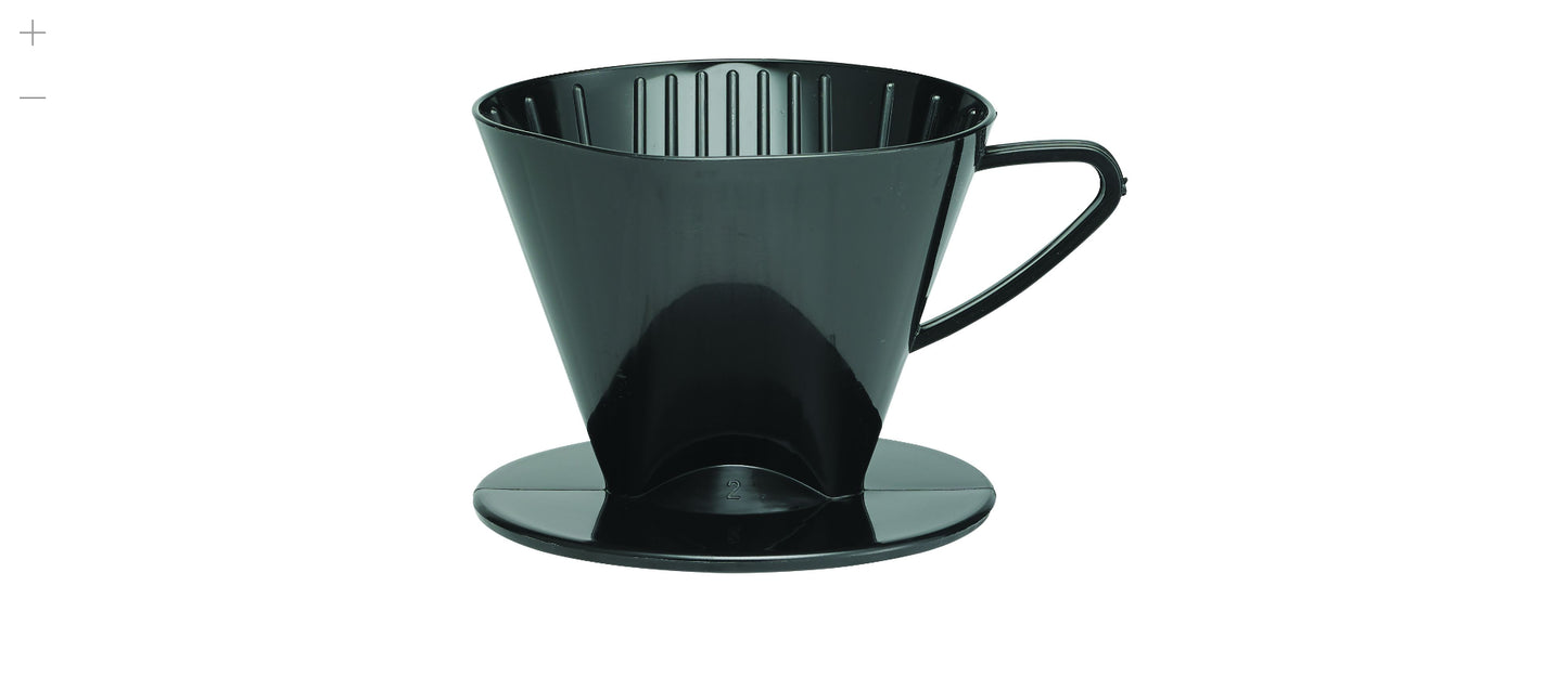 Pour Over Coffee Plastic Filter Cone - Black #2