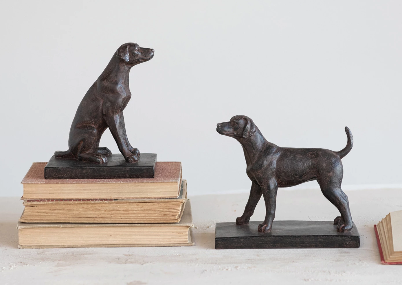 Bookends Resin Dogs 6.5"h (Sold as Pair)