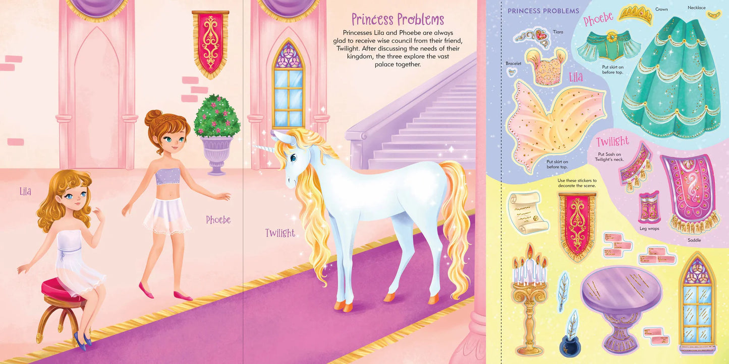 Sticker Doll Dress Up Book Unicorns