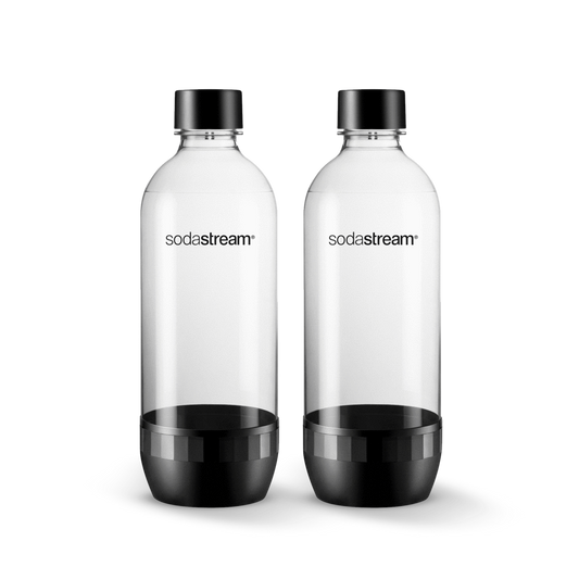 Sodastream Replacement Carbonating Bottles 1l Black Twinpack