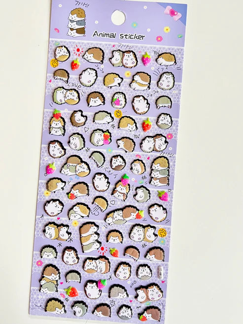 Stickers Puffy Hedgehog