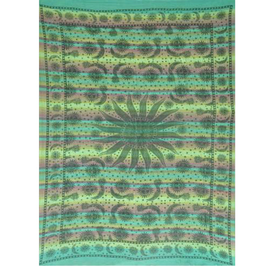 Tapestry Full Size Overprint Madras Celestial Green