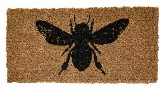 Doormat Coir Bee Black Silhouette 32" x 16"
