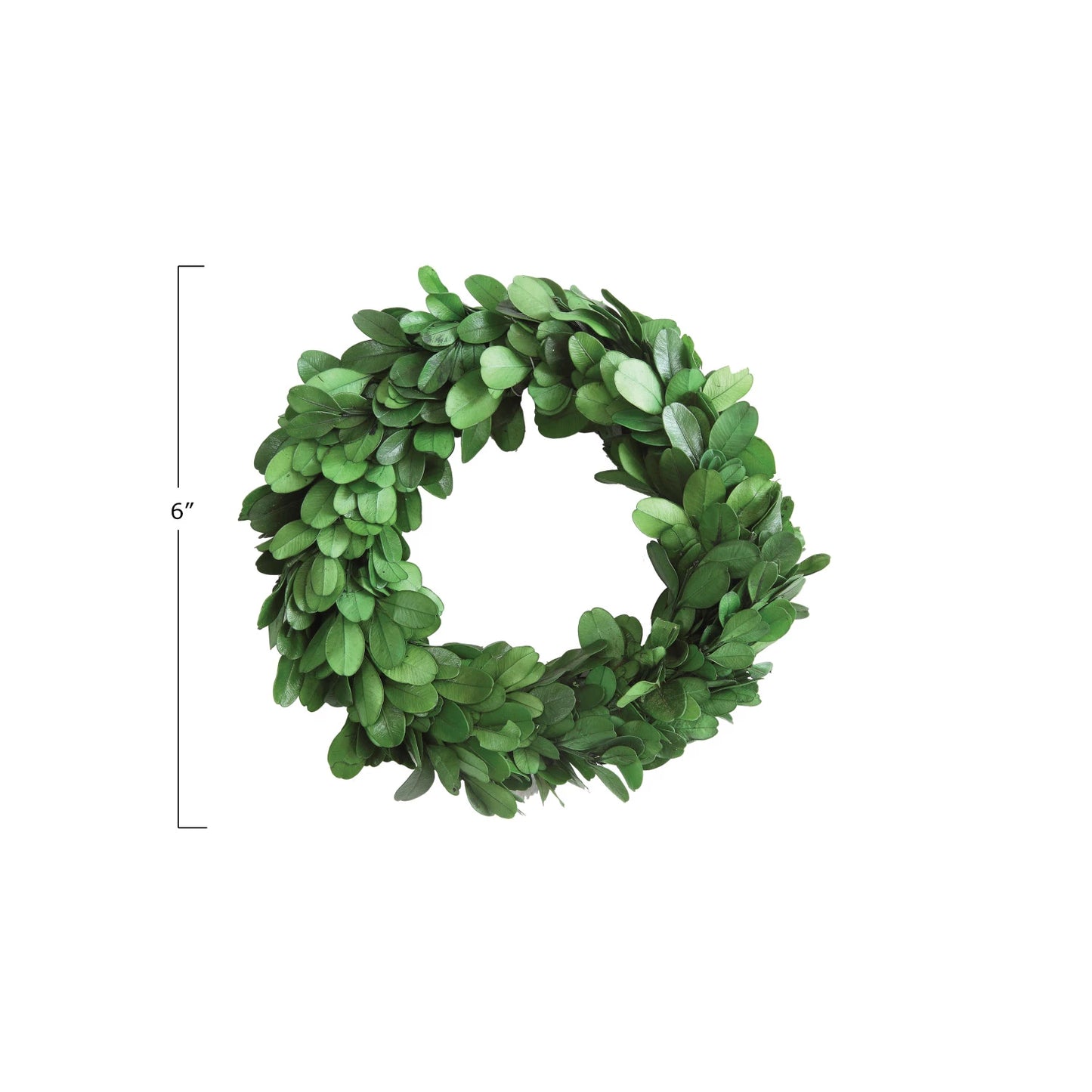 Decorative Boxwood Wreath 6"d