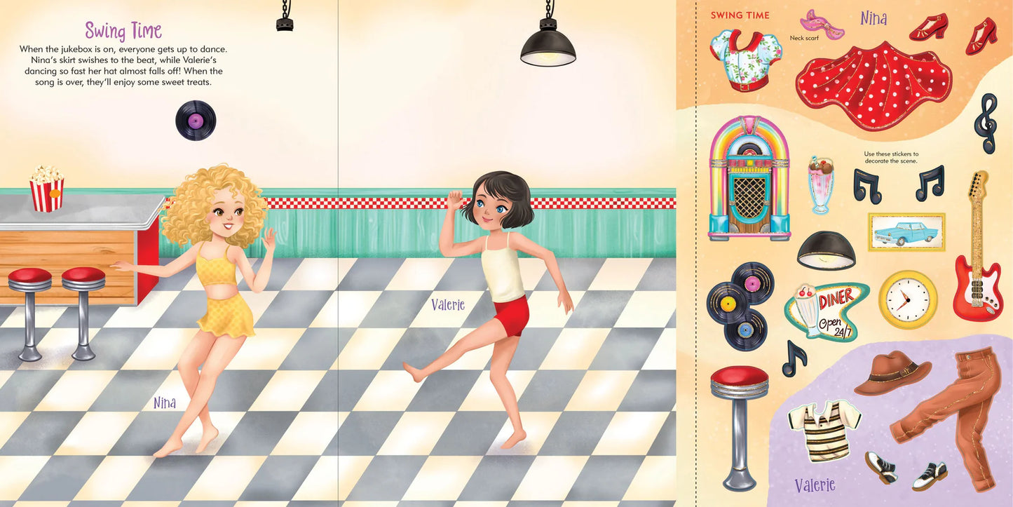 Sticker Doll Dress Up Book Dancers
