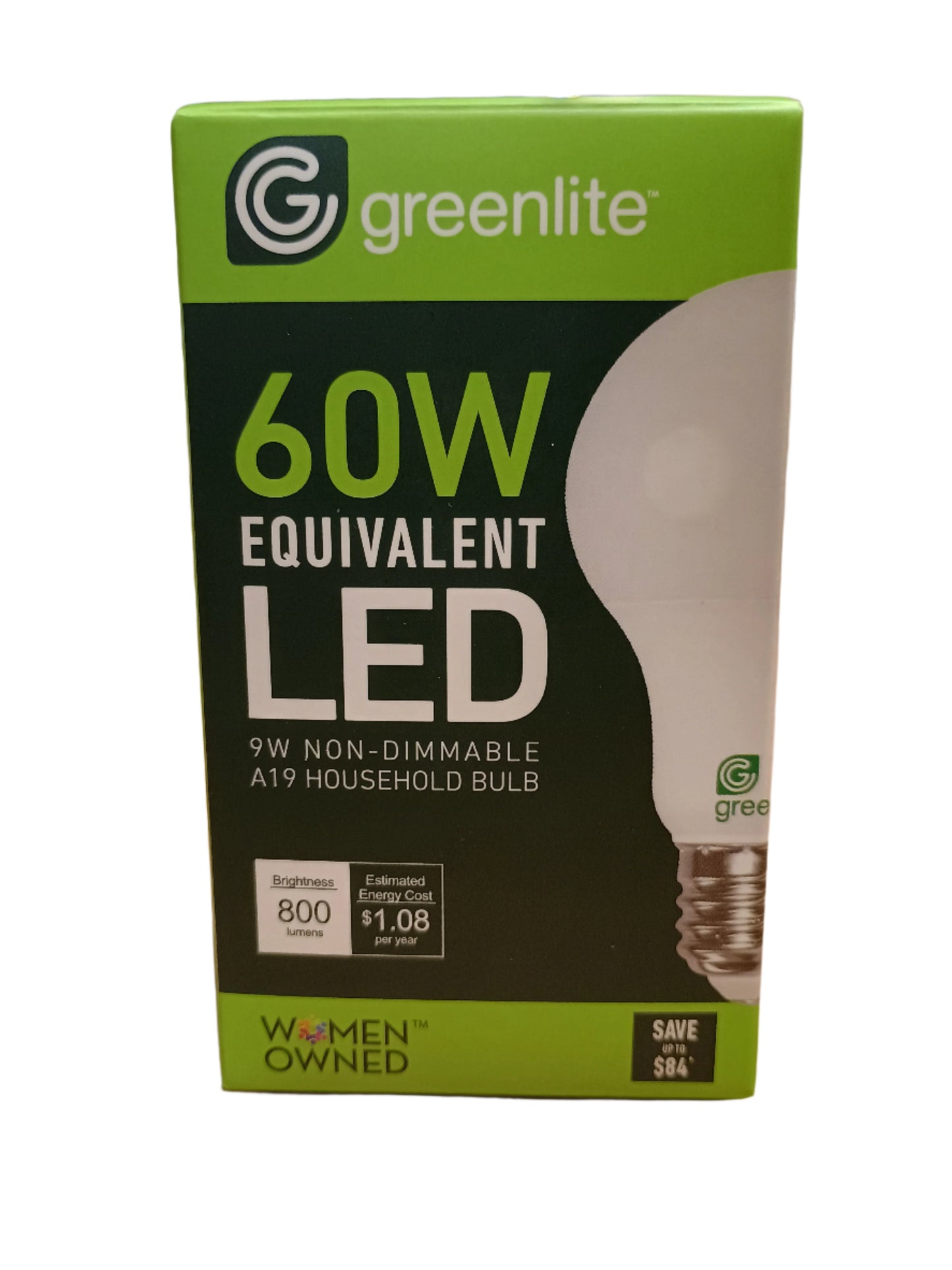 LED Light Bulb 9W( 60W Equivalent) Non-Dimmable, A19, Frosted, 2700K, 800 Lumens