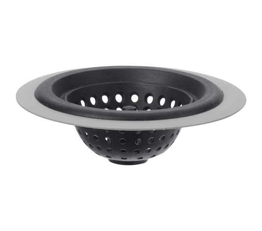 Sink Strainer - Silicone & Metal Charcoal