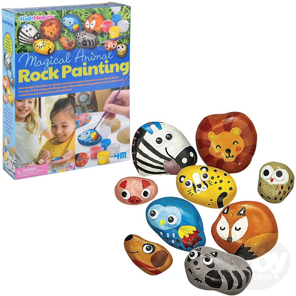 4M KidzMaker Kit Rock Painting Animals