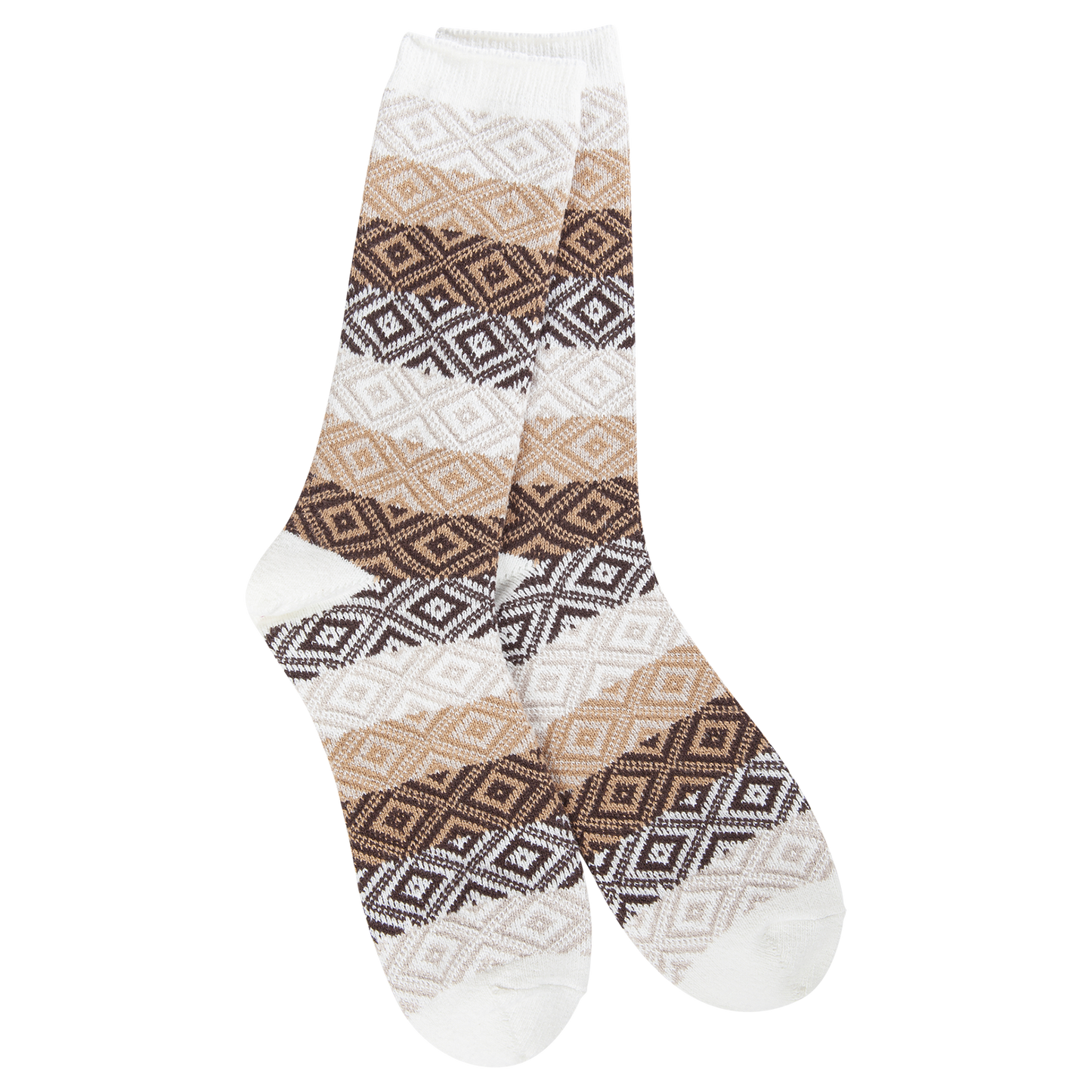 Socks - World's Softest Gem Crew Chocolate Multi