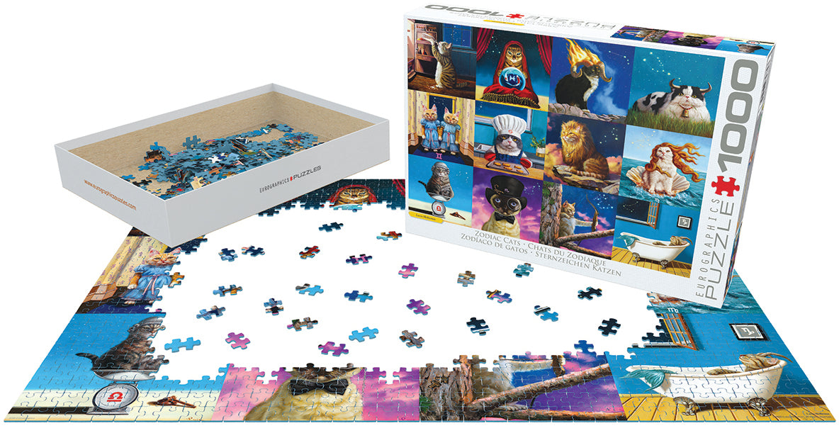 Eurographics Puzzle 1000 Piece - Zodiac Cats