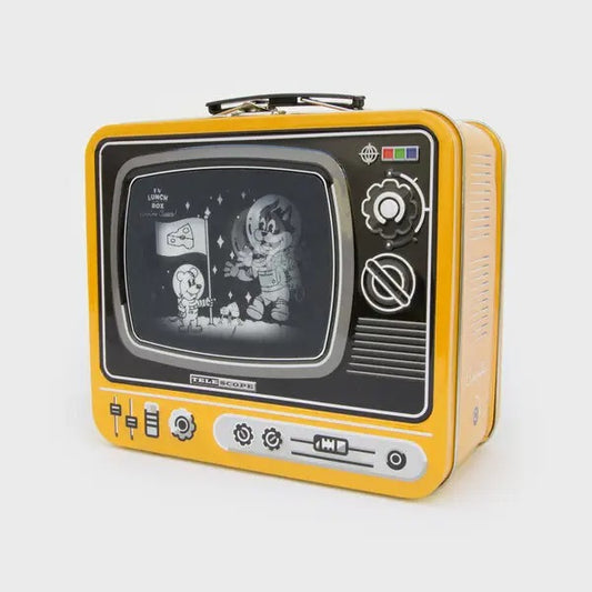 Tin Lunch Box - Retro TV Cartoon Yellow
