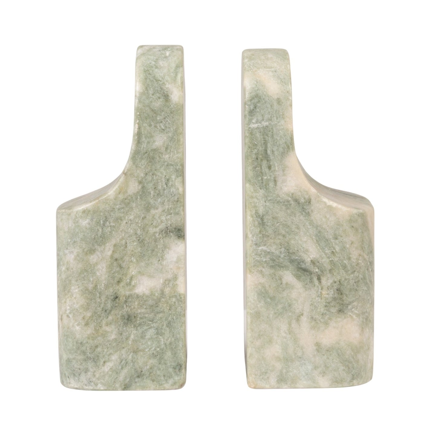 Bookends Marble Green Melange 5.75"h (Sold as Pair)