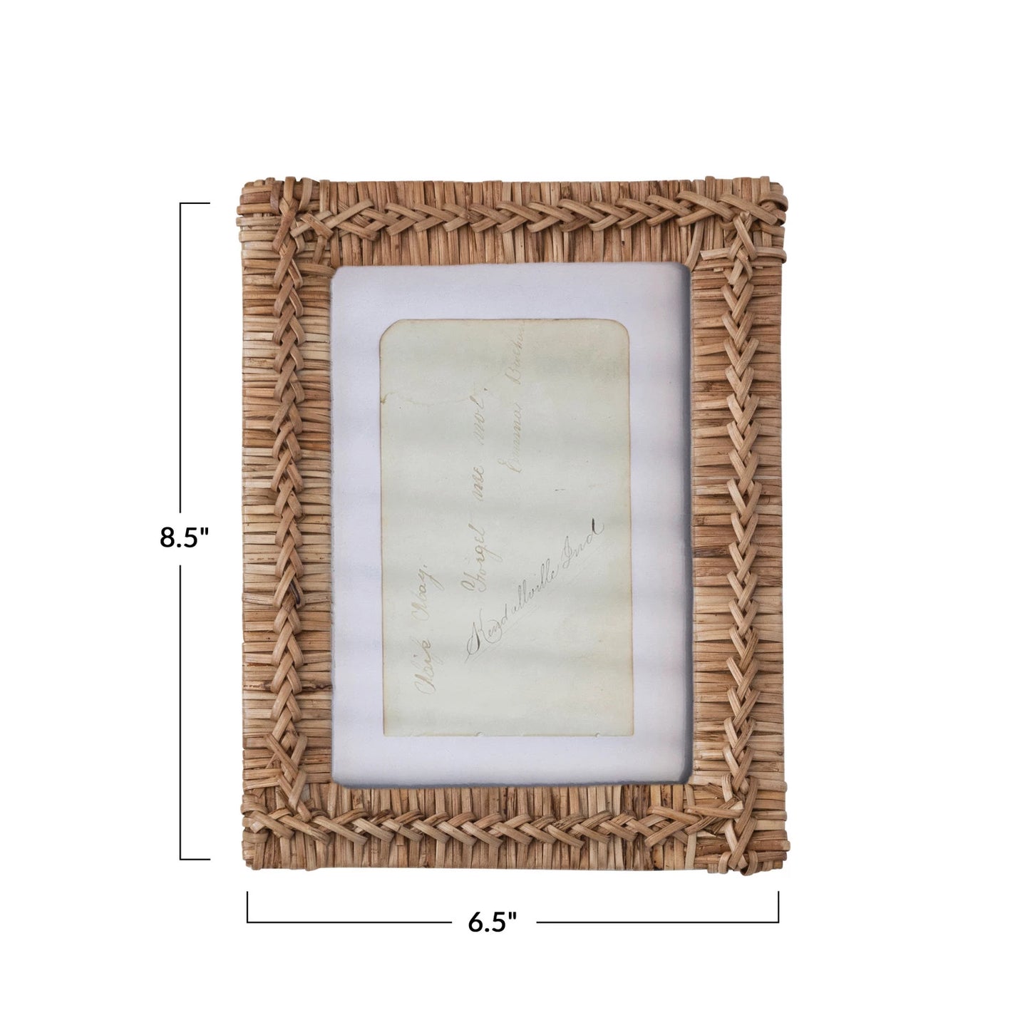 Frame Woven Rattan Natural Holds 5"x 7"