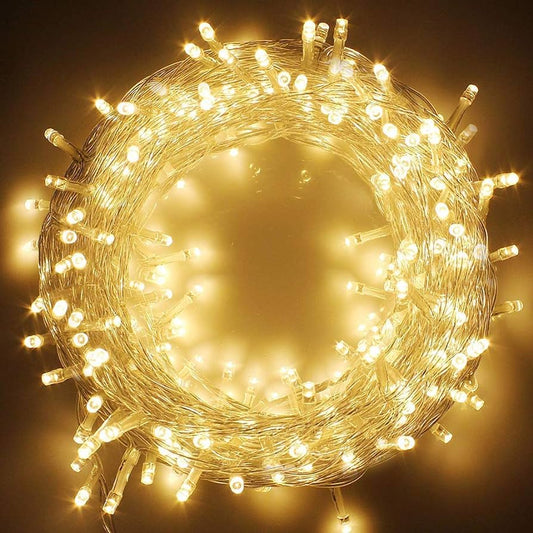 String Light - 200 LED 64ft Clear String Plug In Warm White