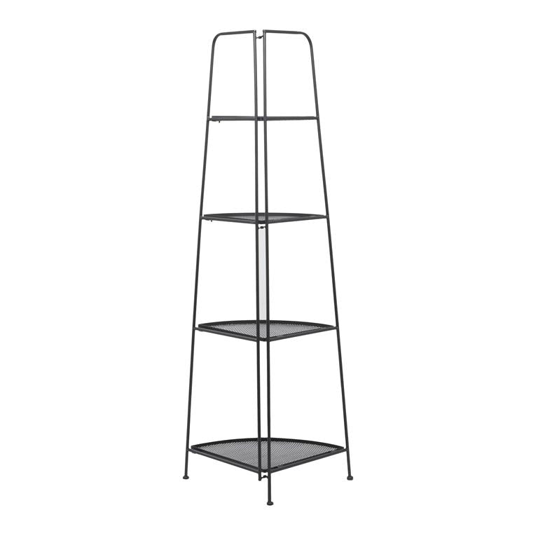 Black Metal Indoor/Outdoor Tall Folding Shelves