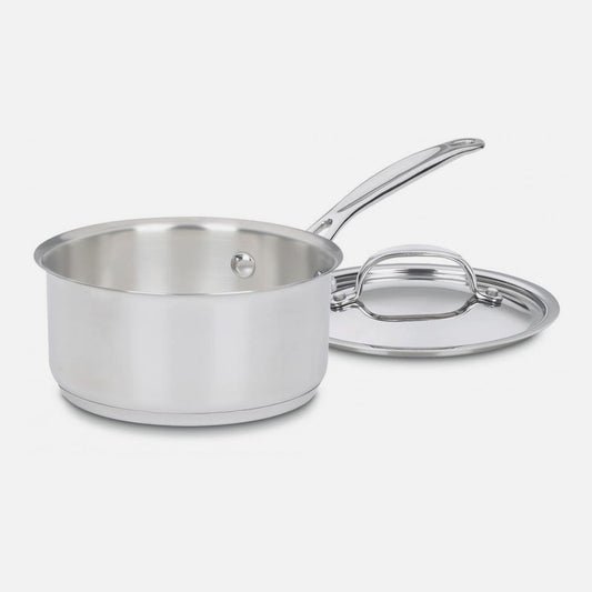 Cookware - Chefs Classic Stainless Steel Saucepan w/Lid 1.5qt
