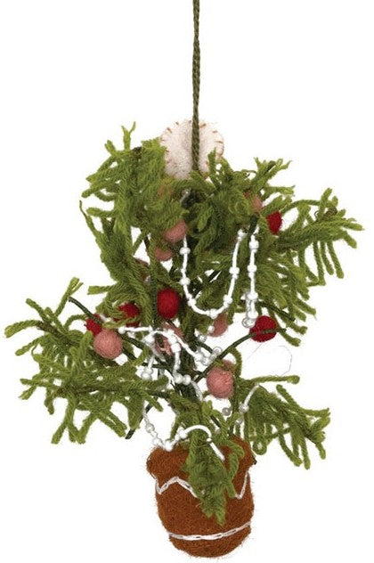 Ornament - Wool Felt - Christmas Tree - 4" - 5.5"h