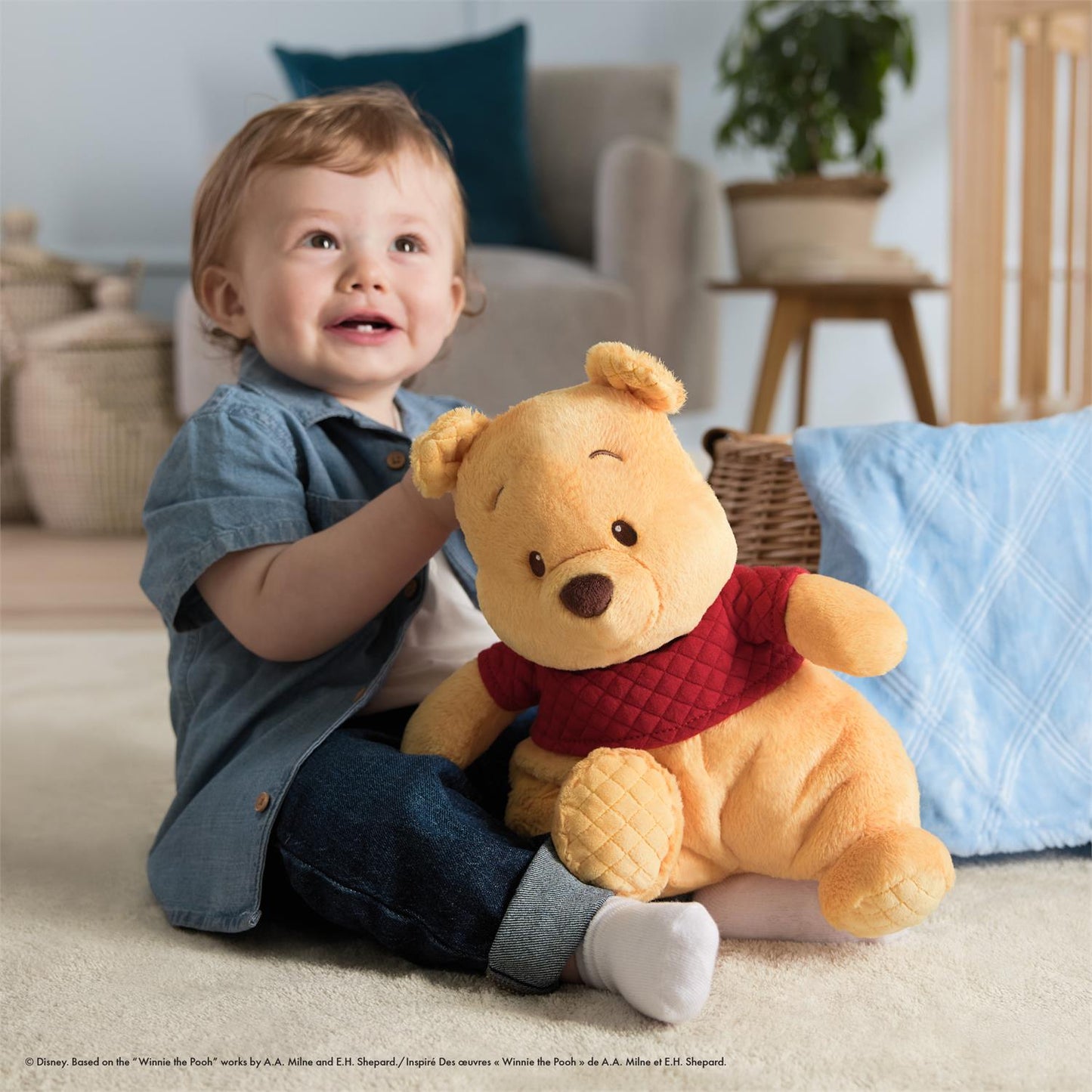 Plush Disney Oh So Snuggly Winnie The Pooh