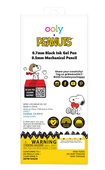 Ooly x Peanuts Gel Pen & Mechanical Pencil Set