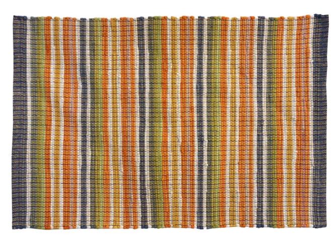 Beachball Rag Rug Cotton Orange 2' x 3'