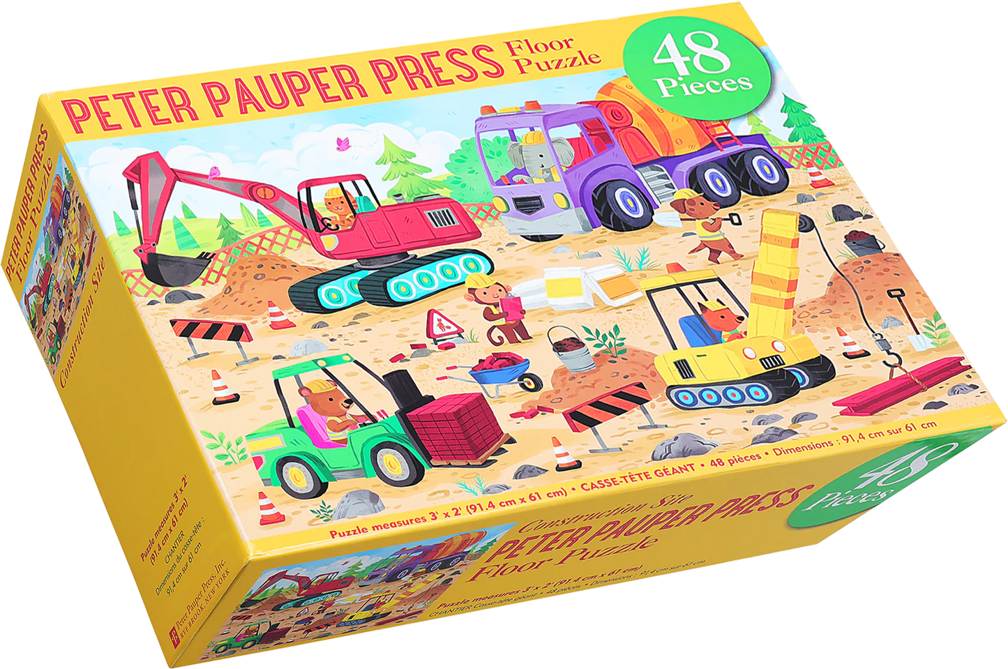 Puzzle Kid's Floor 48 Piece Construction Site