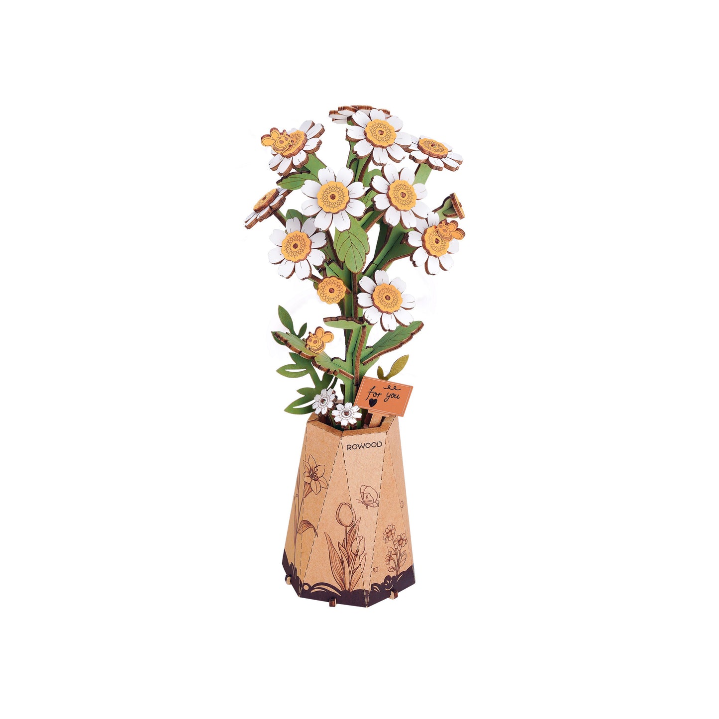 3D Wooden Flower Puzzle: Chamomile