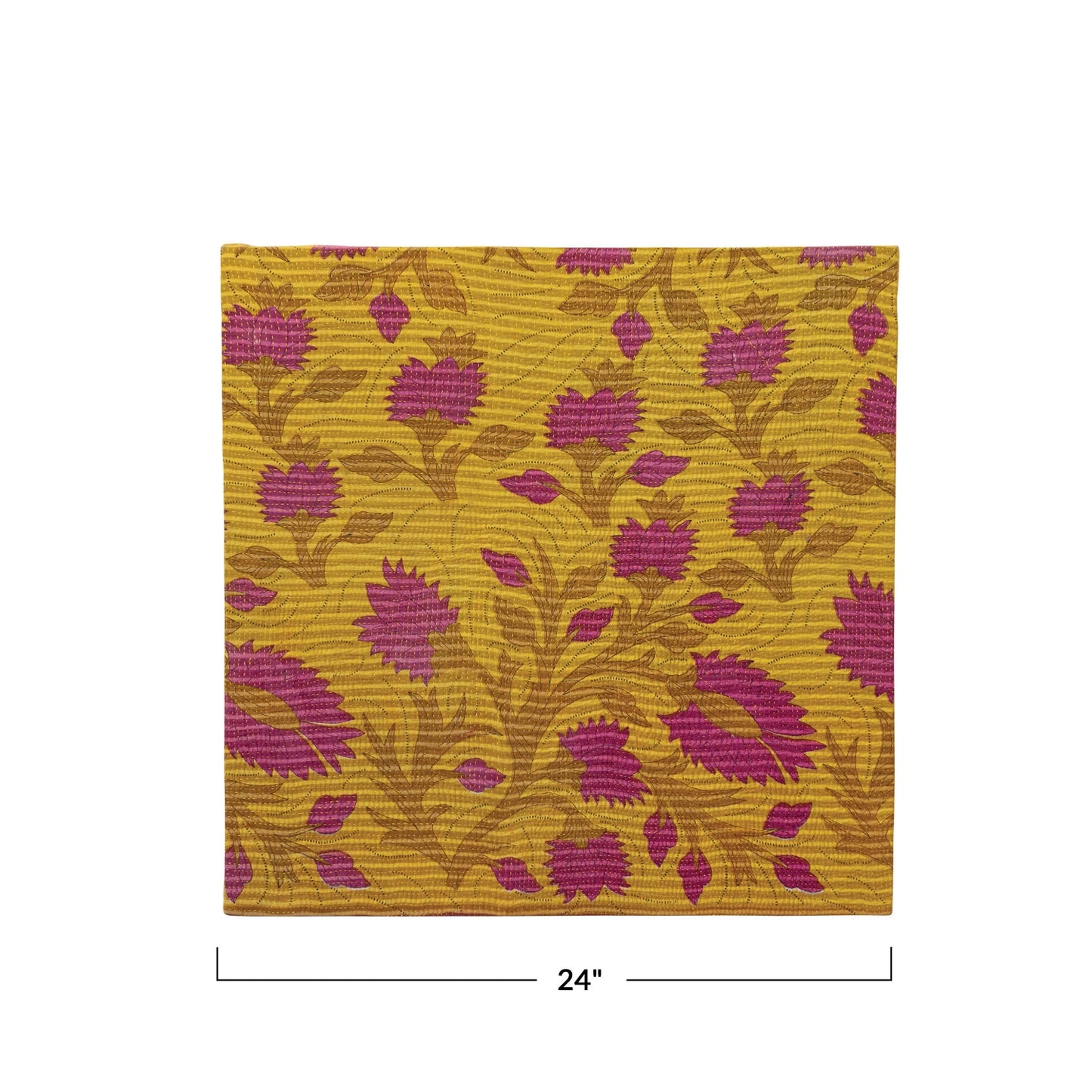 Wall Décor Bengali Rali Quilt Found Cotton & MDF Unique Patterns (Each One Will Vary)