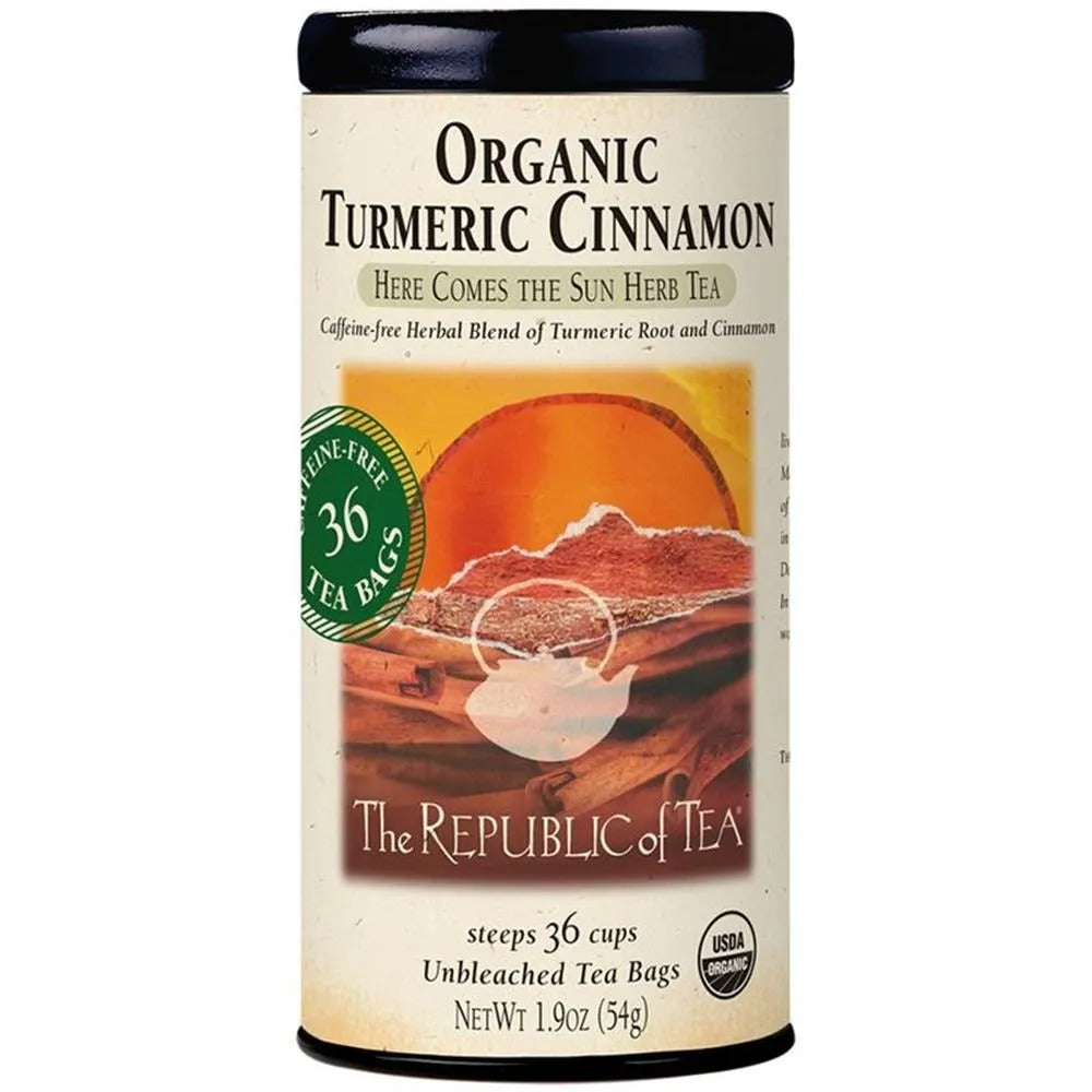 Classic Herbal Tea Tin - Organic Turmeric Cinnamon 36bags