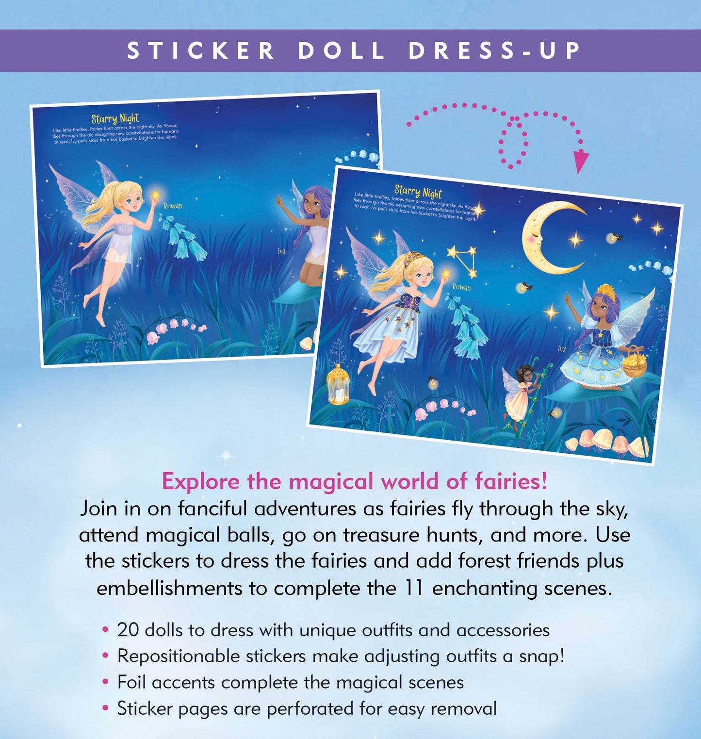 Sticker Doll Dress Up Book Fairies