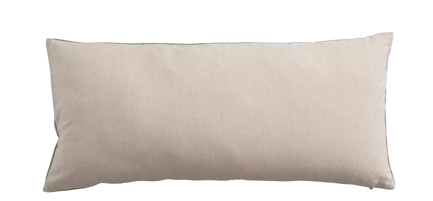 Pillow Cotton Blend Patchwork 36" x 16"