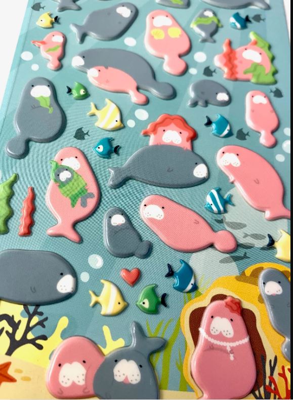 Stickers Manatee Sea Cow Puffy
