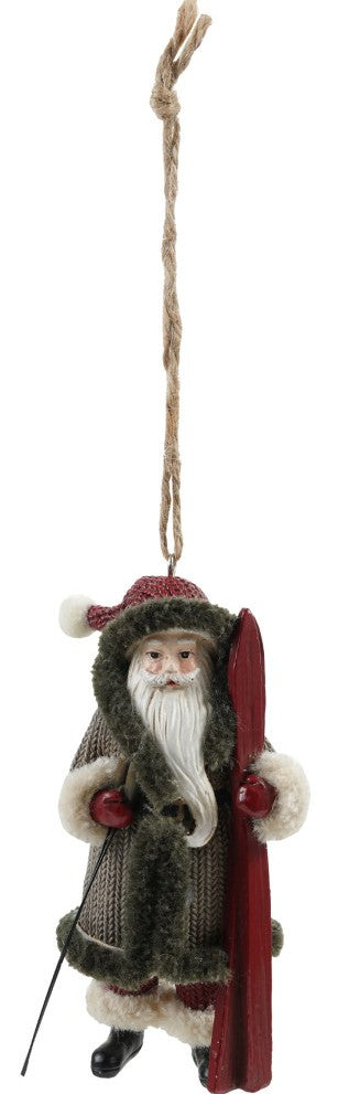 Ornament - Resin - Santa - 4.5"h