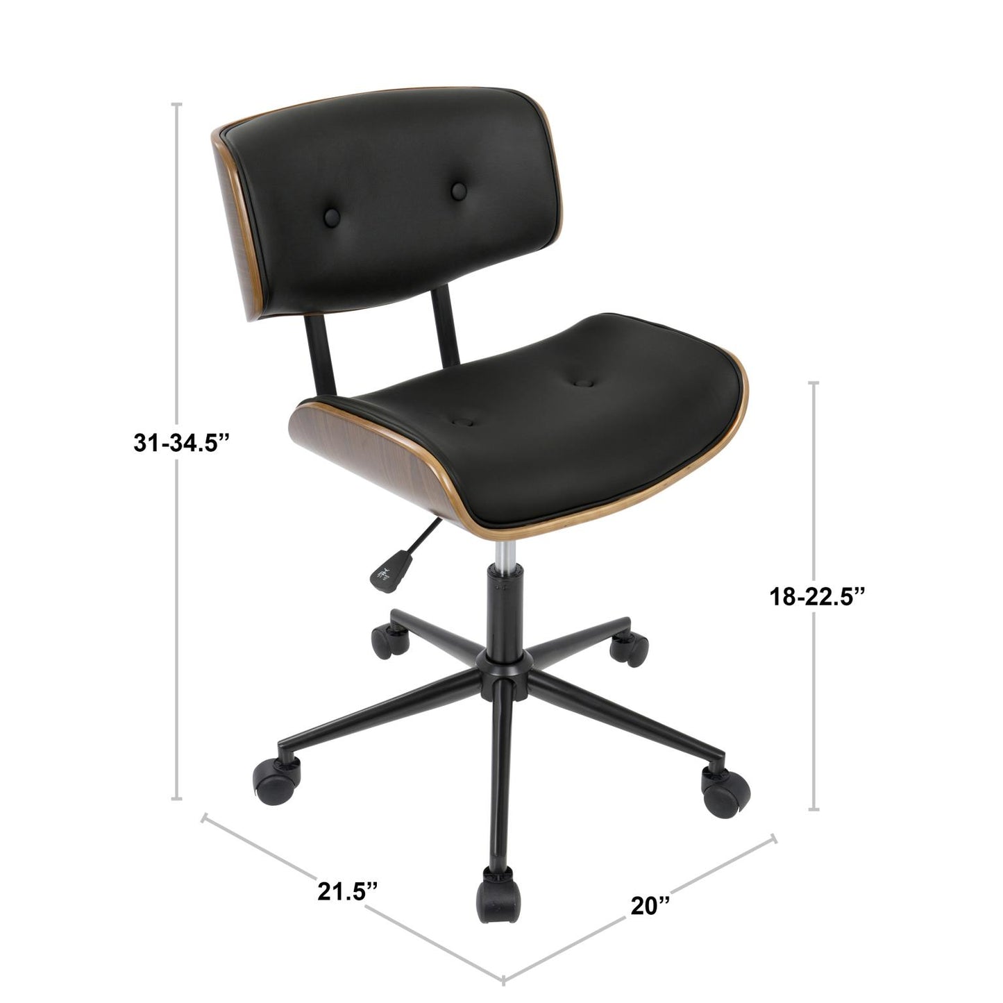 Lombardi Mid-Century Modern Office Chair
