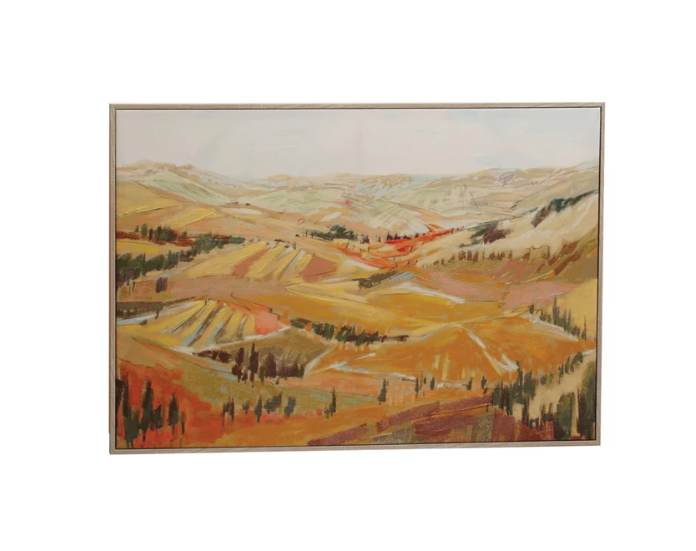 Wall Décor Canvas Framed w/ Landscape 39-1/4"L x 27-1/2"W