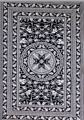 Tapestry Twin Size Black & White Design Fish