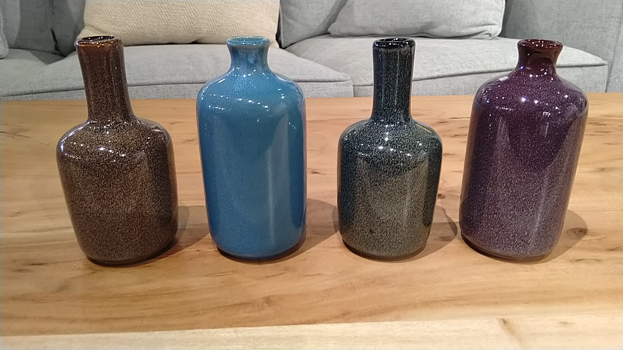 Vase Reactive Glaze Blues Pinks Large (Sold Separately)