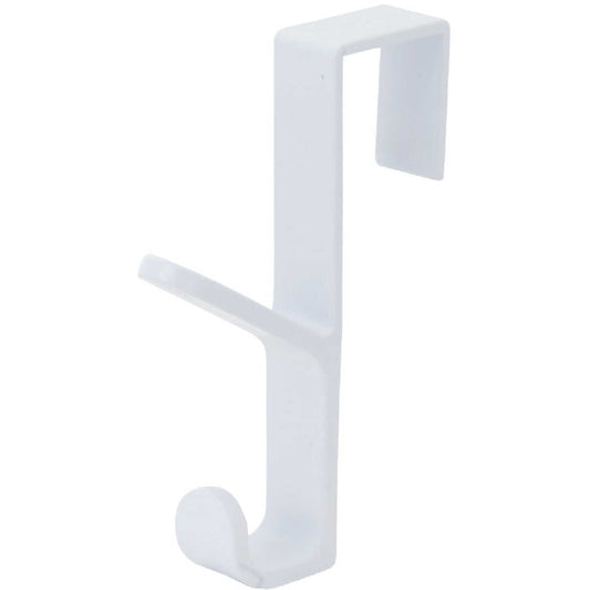 Organization - Over The Door Plastic Double Hook White