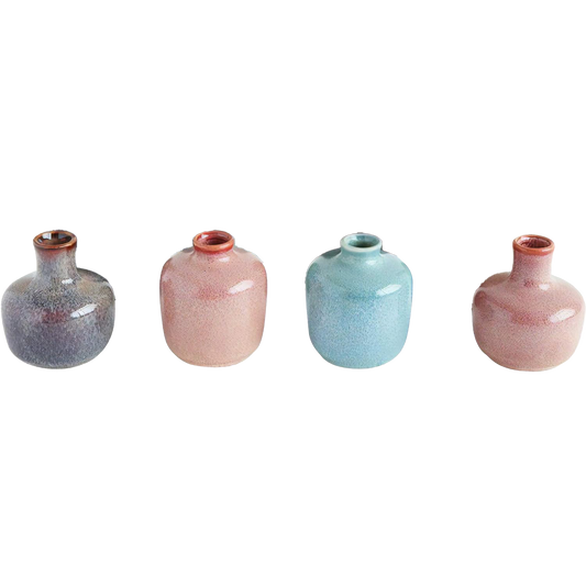 Vase Reactive Glaze Blues Pinks Small (Sold Separately)