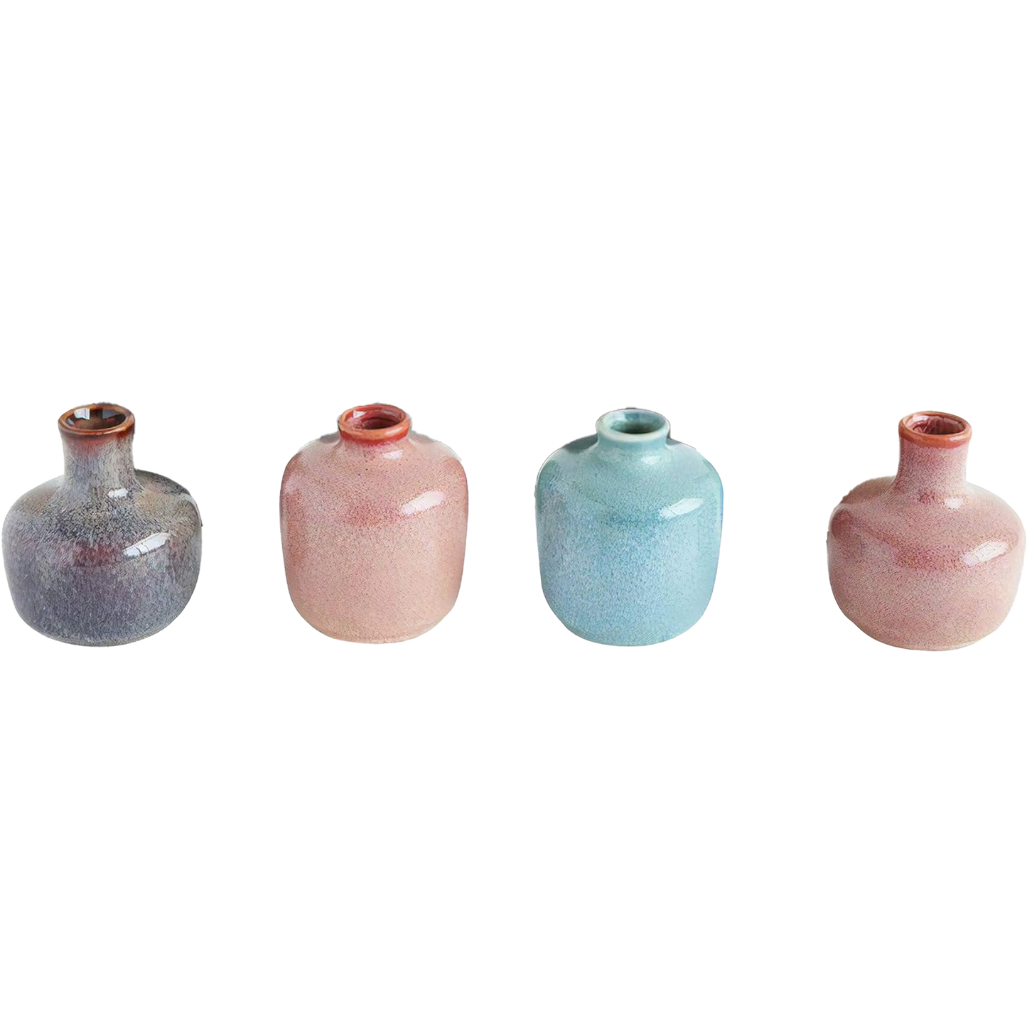 Vase Reactive Glaze Blues Pinks Small (Sold Separately)
