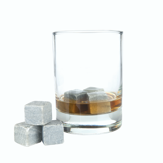 Whiskey Stones - Soapstone Cubes Glacier Rocks 6 Piece Box