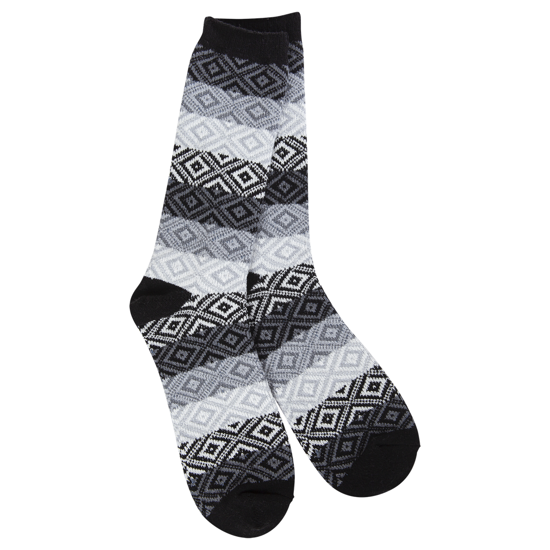 Socks - World's Softest Gem Crew Black Multi